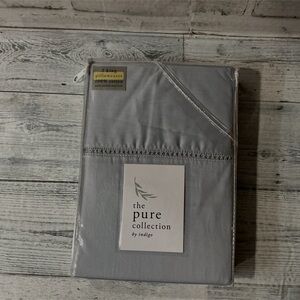 The Pure Collection by Indigo 2Pk King Size Heather Blue Cotton Pillowca…